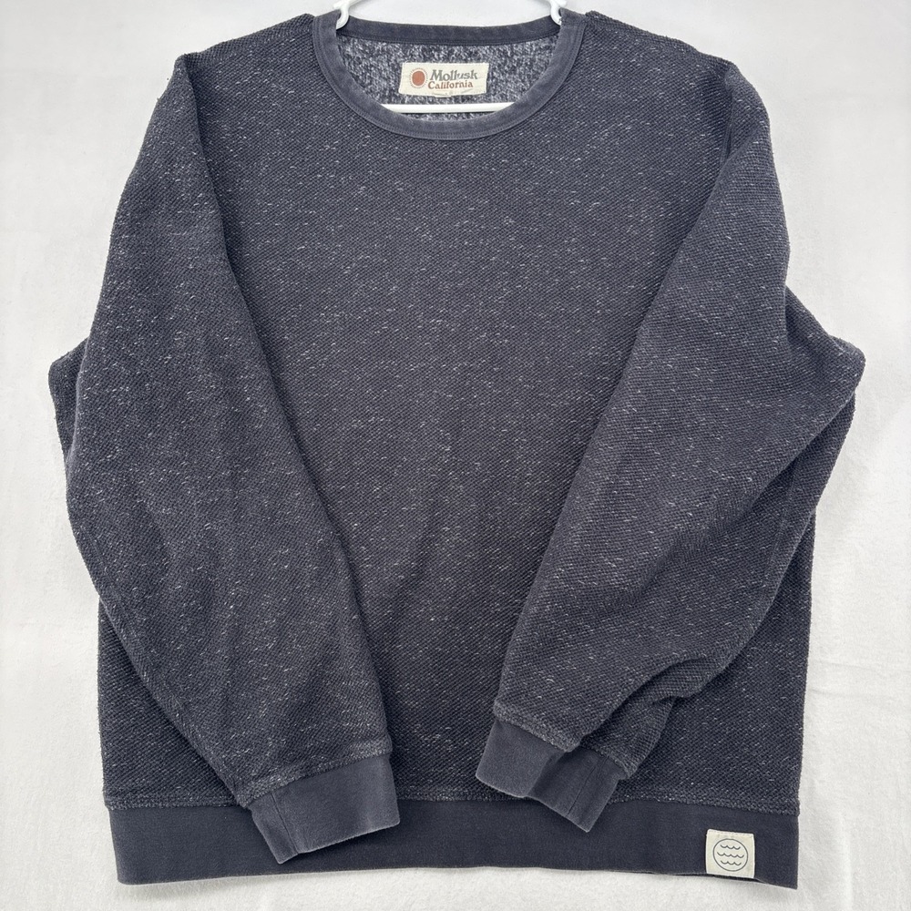 Mollusk California Sweatshirt Mens XL Surf Gray Crewneck Pullover Knit Fleece